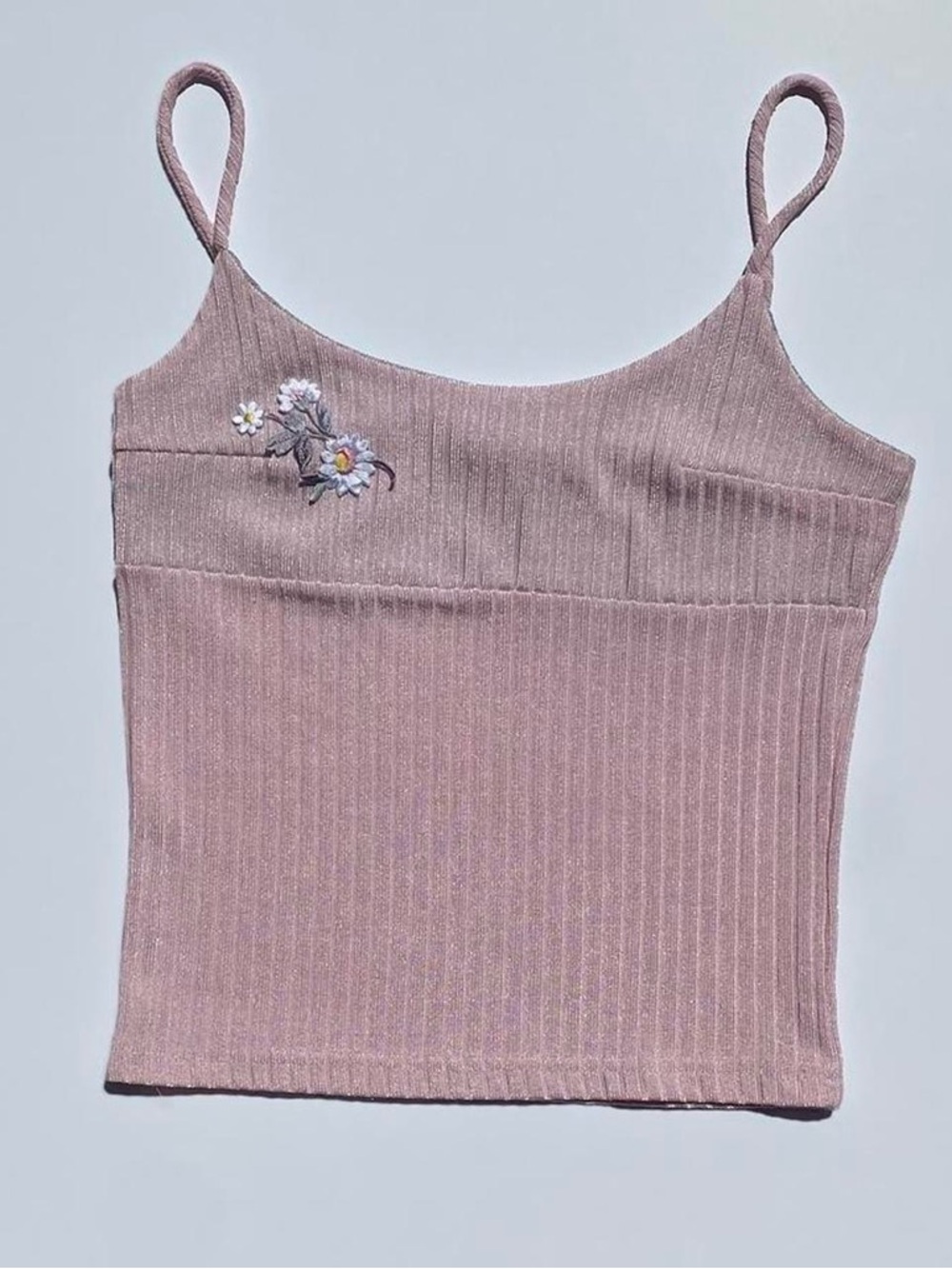 Vintage 90's Pink Strap Ribbed Textured Tank Top Women's Large Coquette Summer